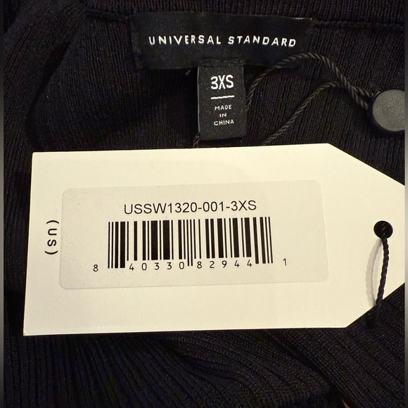 NWT - Universal Standard Twist Knit Ribbed Midi Dress in Black Size Small - Picture 7 of 8
